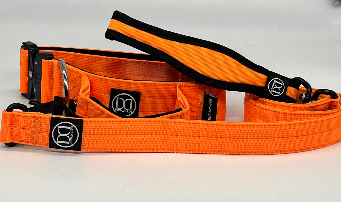 Dogadillos Comfort lead & Collar set | With collar handle - Orange